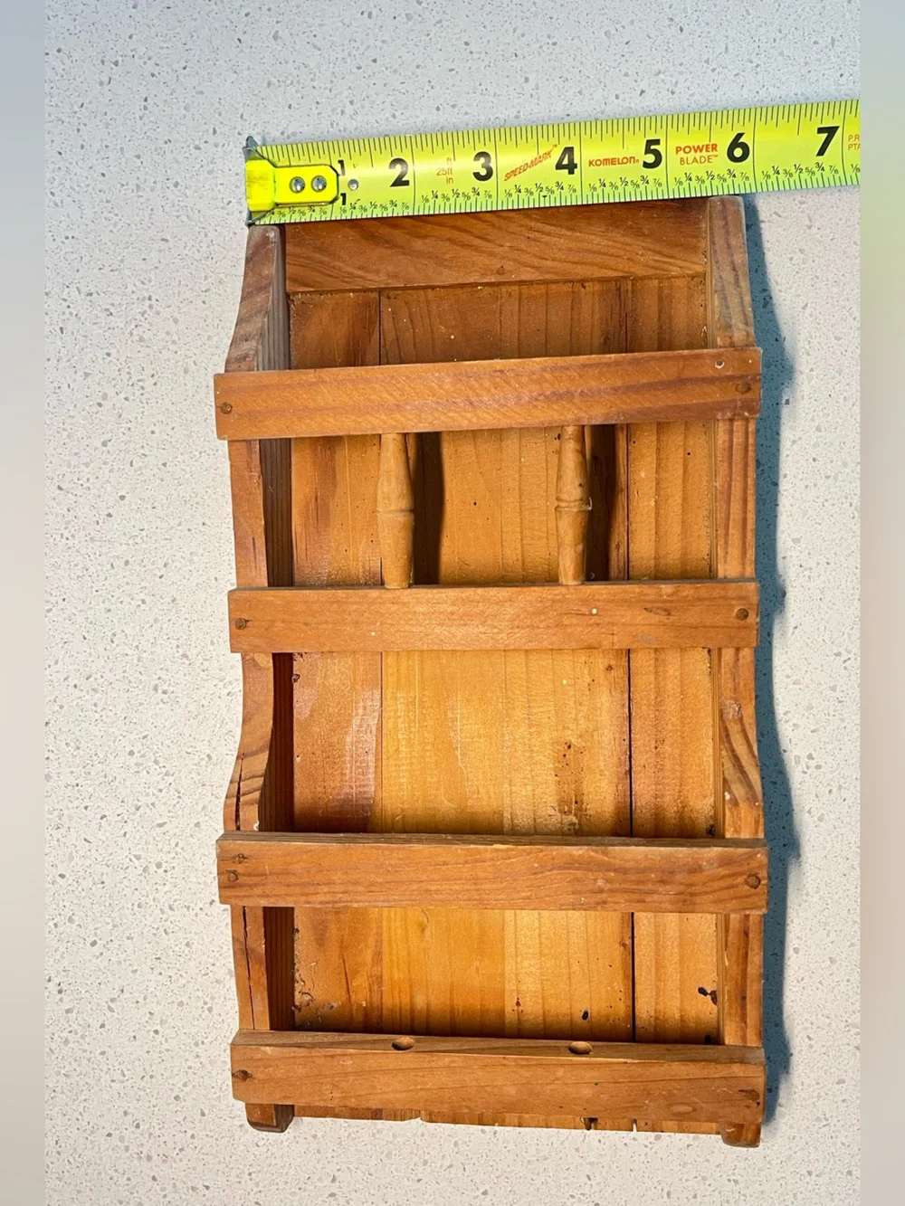 Vintage wooden mail organizer